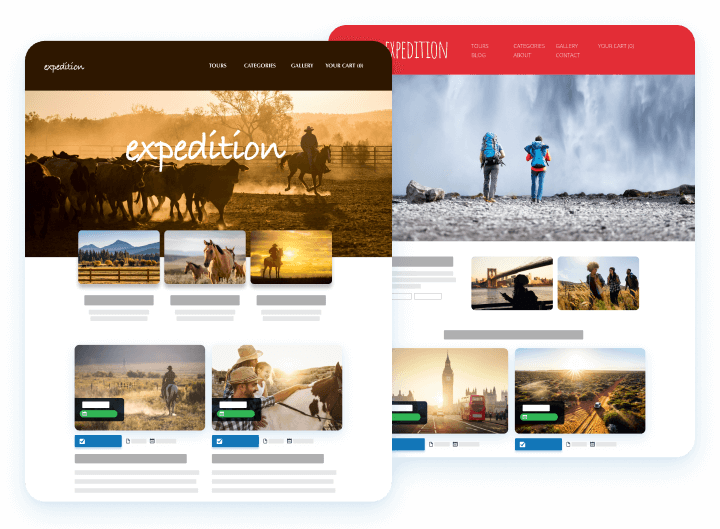 site builder themes mock